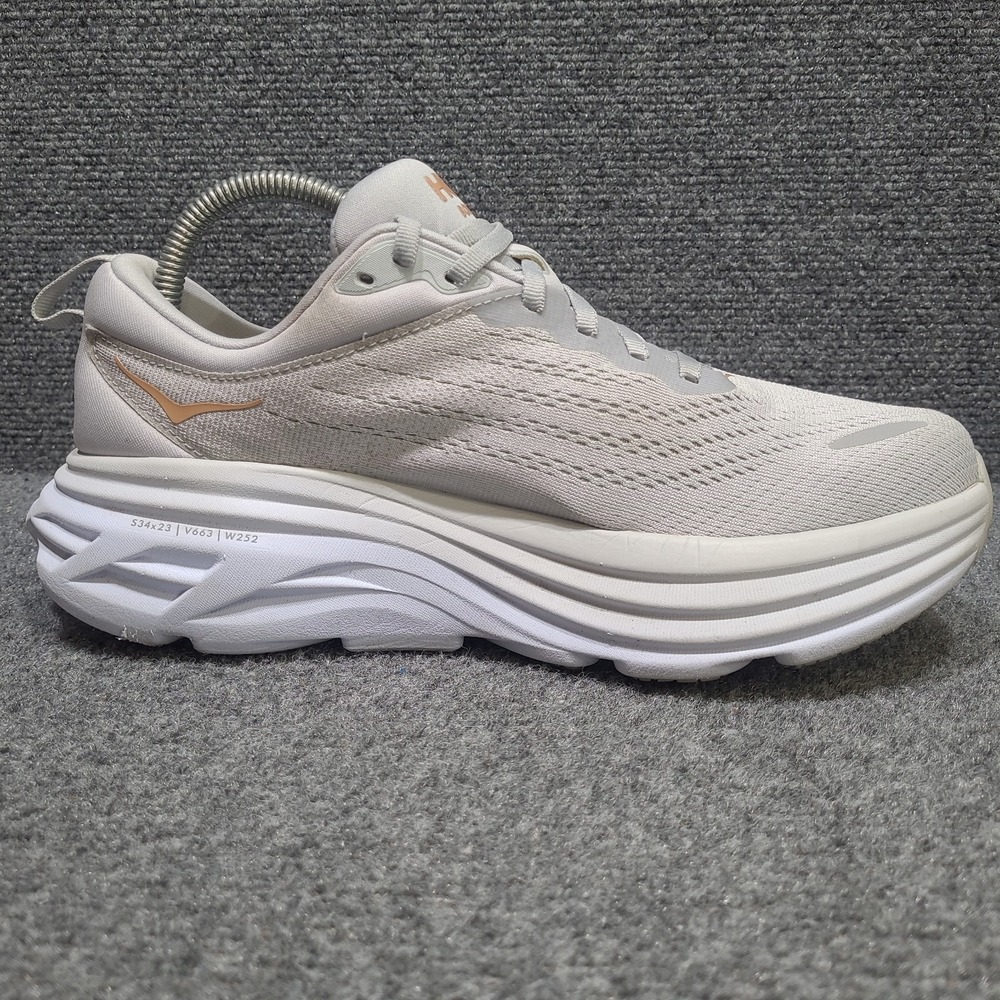 Hoka One One Bondi 8 1127952-HMLR Women's US 8.5 B Running Shoes Gray Sneakers - Picture 10 of 13